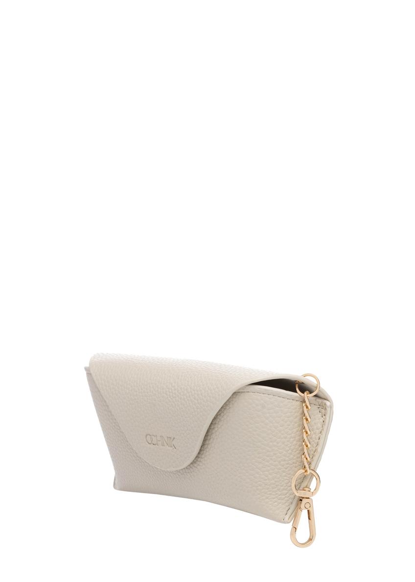 Kremowe etui na okulary POREC-0435-0B(W26)