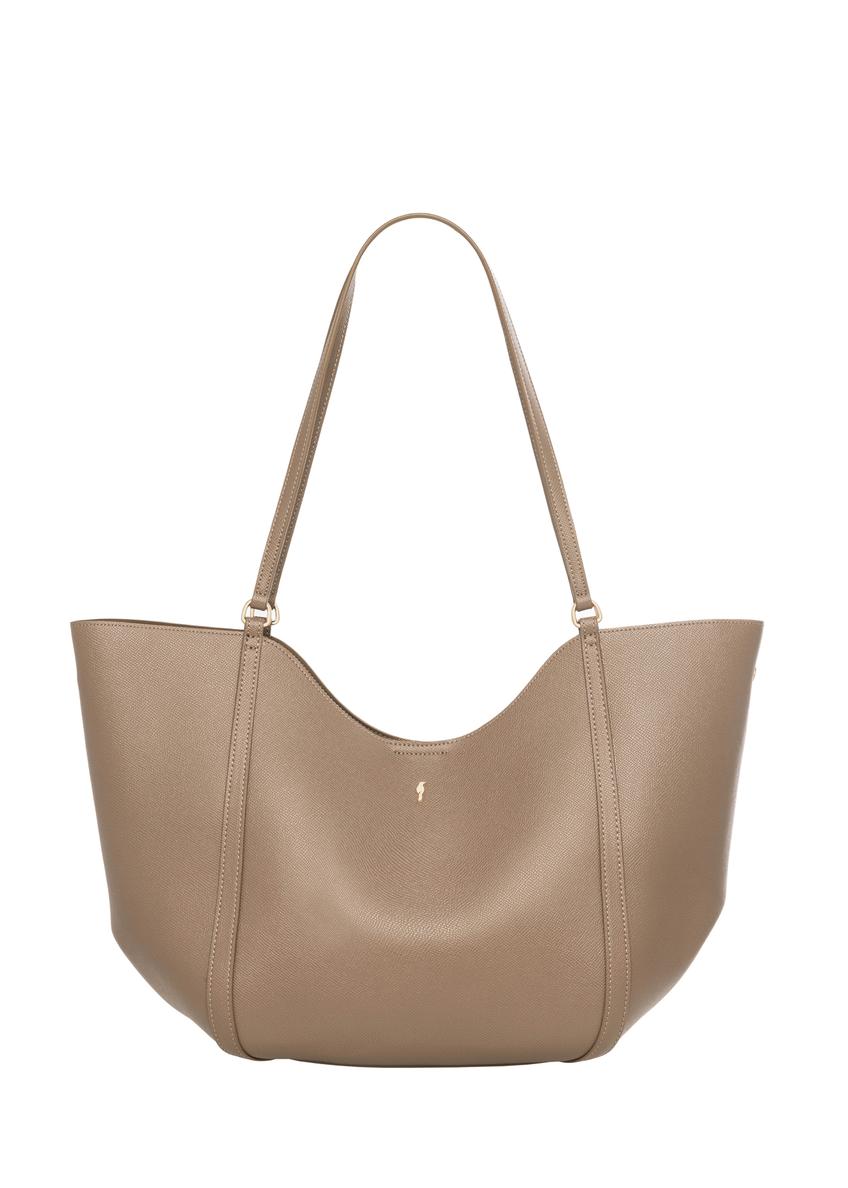 Beżowa torebka damska typu shopper TOREC-1296-1B (Z26)