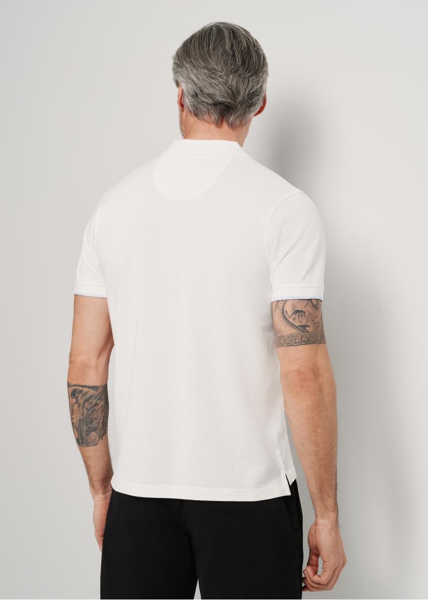 Biała koszulka polo męska POLMT-0045A-12(W24)