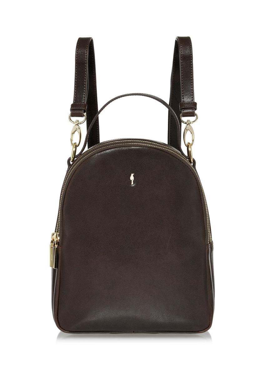 Brown leather women's backpack TORES-1048-89(Z24)-05