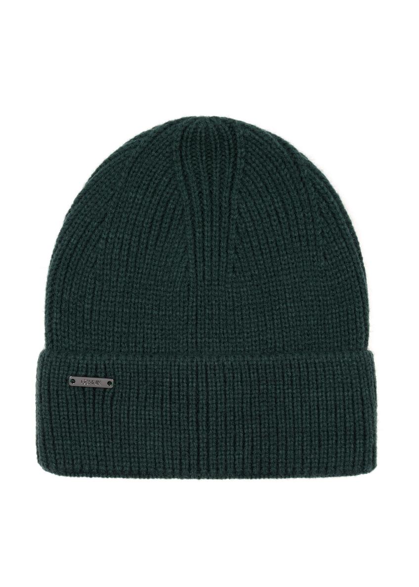 Zielona czapka zimowa damska CZADT-0162-54(Z23)-02