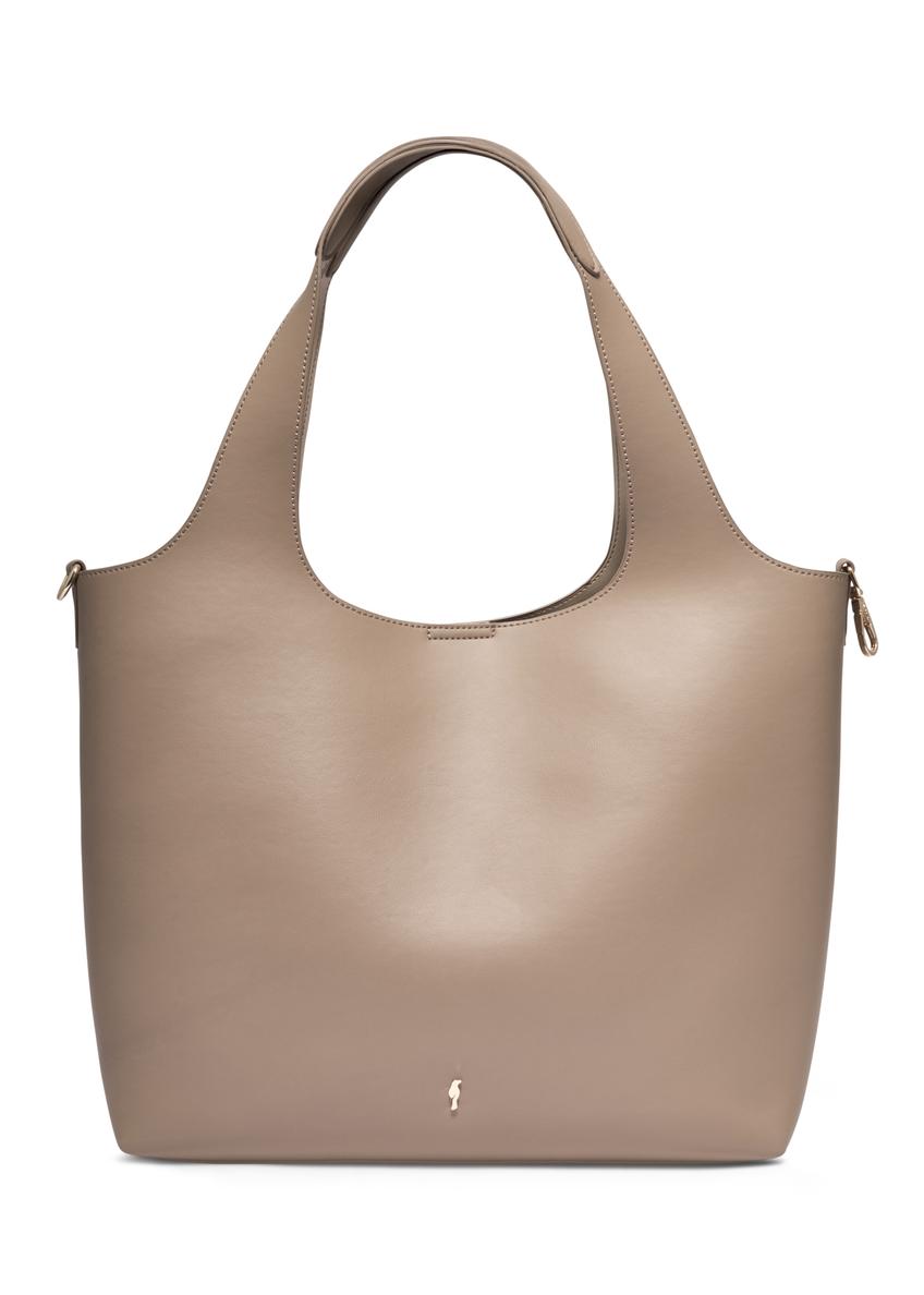 Beżowa torebka shopper damska TOREC-1259-1B(Z26)