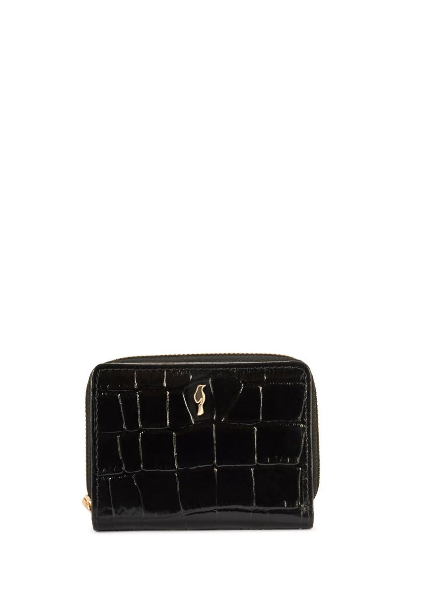 Czarny portfel damski croco PORES-0888B-99(Z25)