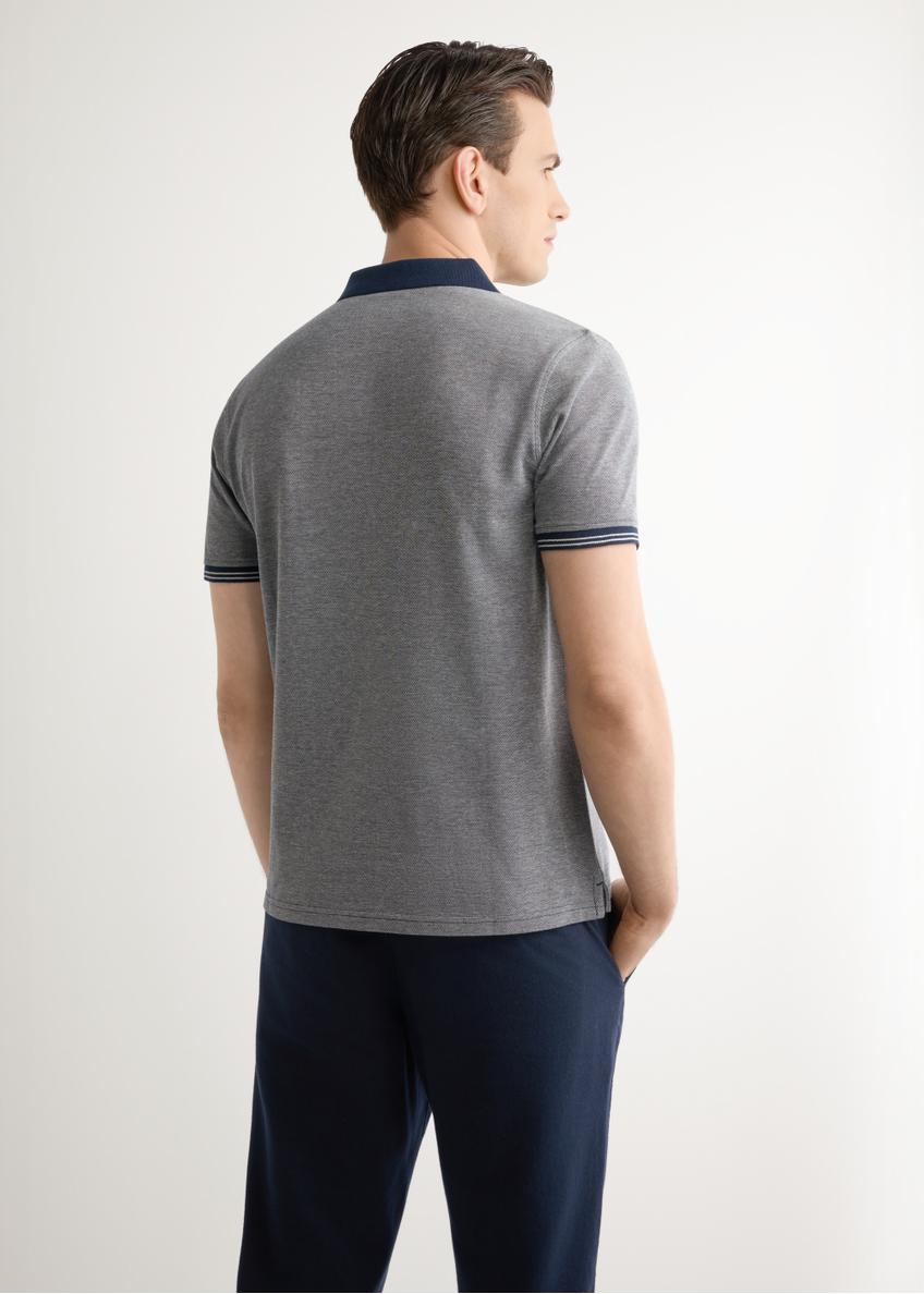 Granatowa koszulka polo męska POLMT-0068-7E(W26)