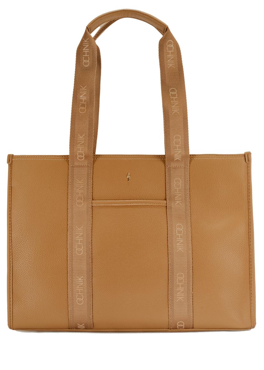 Duża torebka shopper camelowa TOREC-0977A-24(Z25)