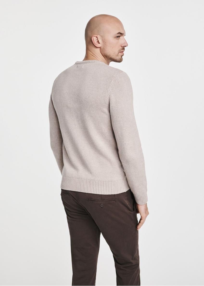 Beżowy sweter męski bawełniany SWEMT-0147-81(Z24)