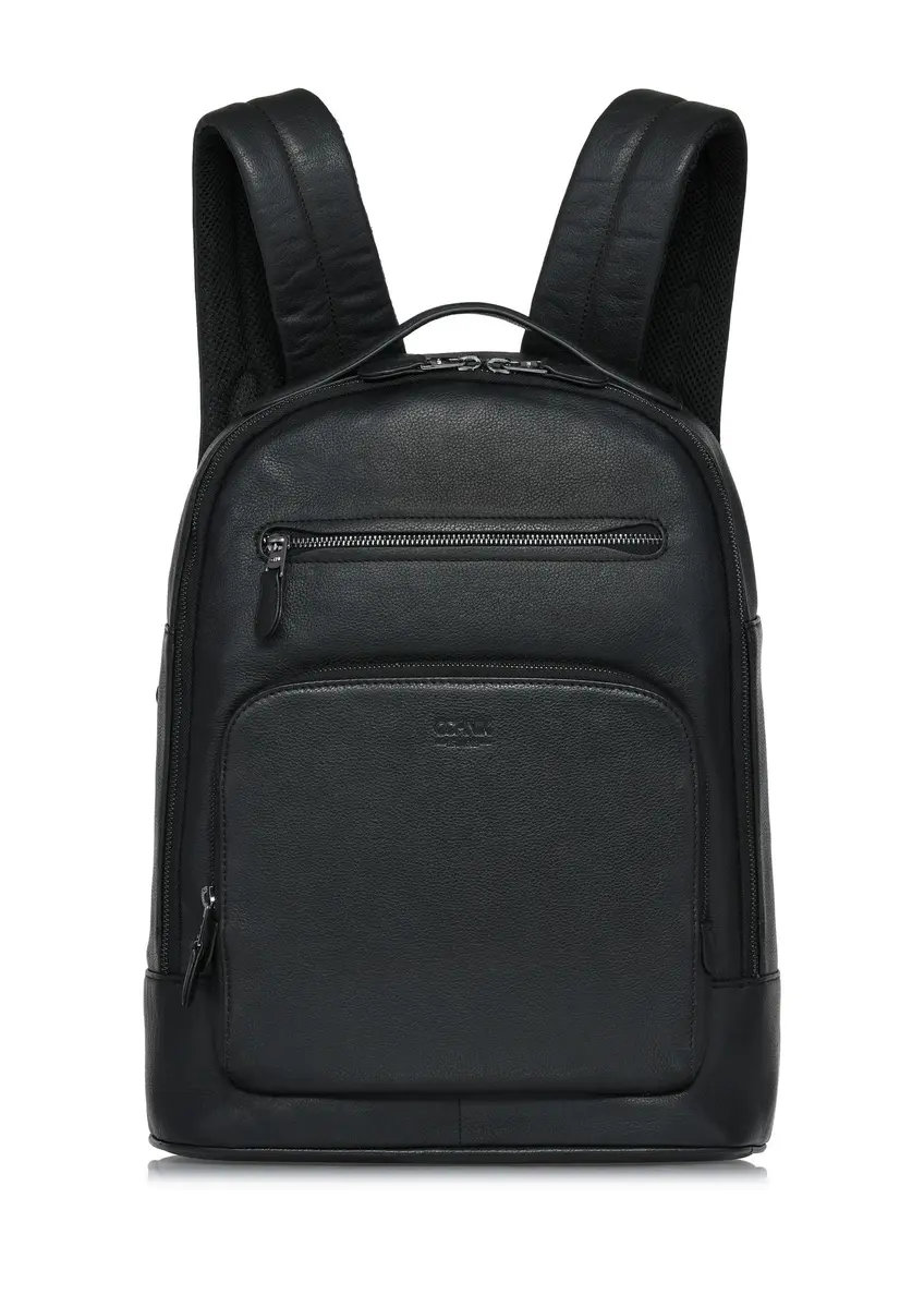 Large men's leather laptop backpack PLCMS-0021-99(Z24)