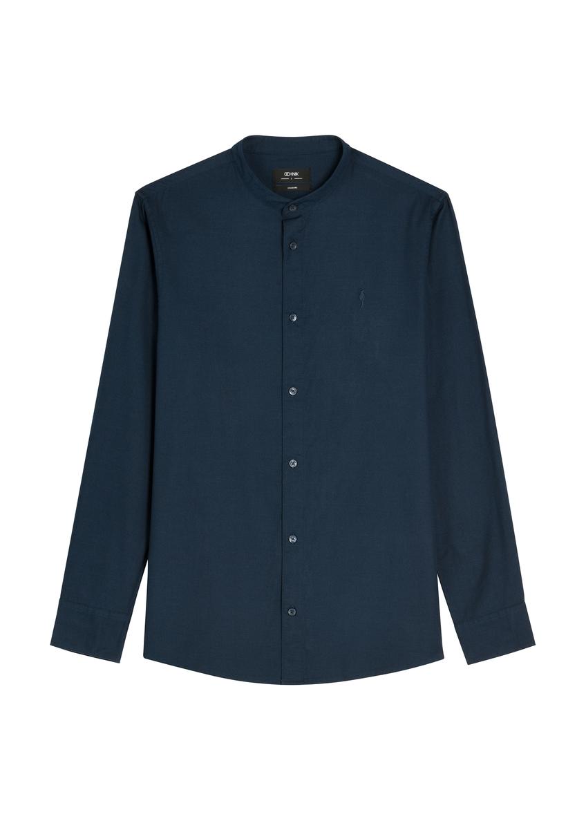 Granatowa bawełniana koszula męska KOSMT-0326-7E(W26)