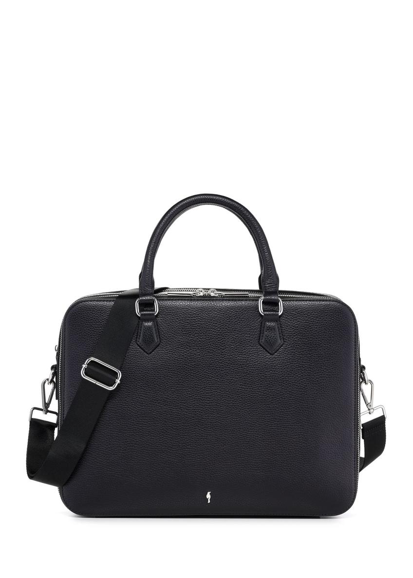 Czarna skórzana torba na laptopa TORES-1222-99-9I(W26)