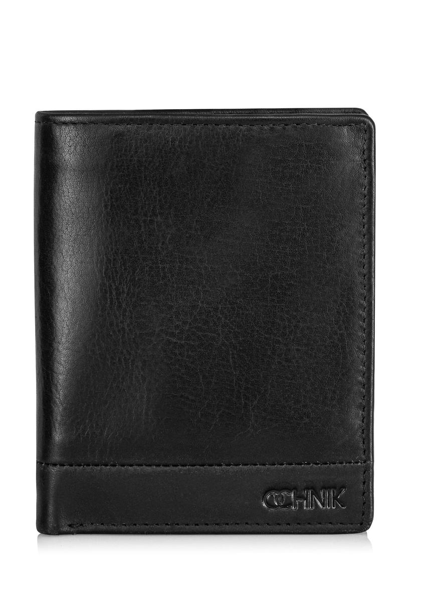 Black unzipped men's wallet PORMS-0626-99(Z24)-01