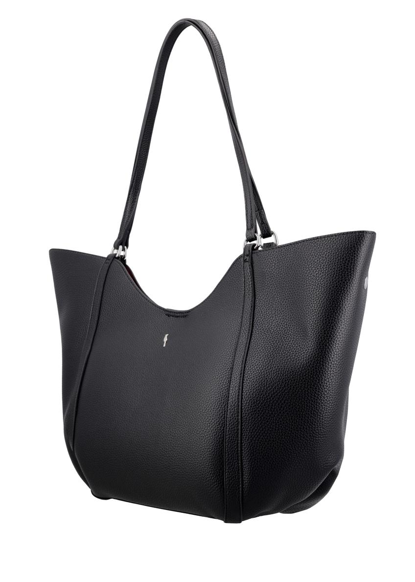 Czarna torebka damska typu shopper TOREC-1296-9I(Z26)