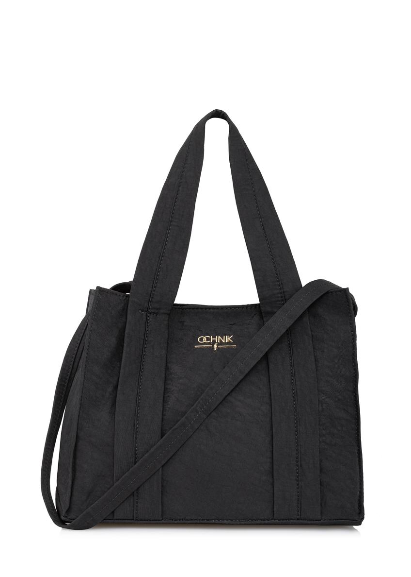 Czarna torebka damska typu tote bag TOREN-0249-99(W23)