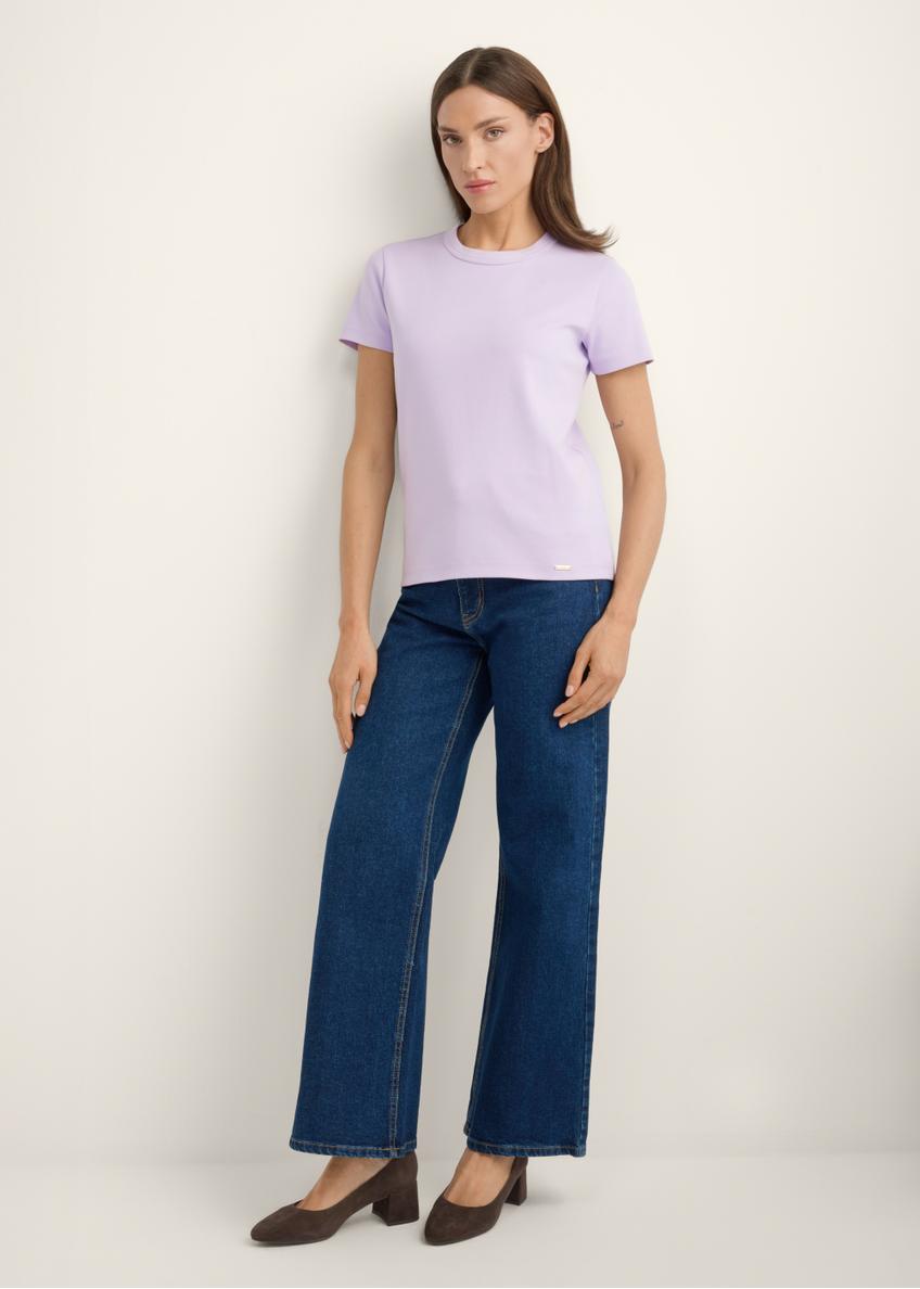 Jasnofioletowy bawełniany T-shirt damski TSHDT-0144-6A(Z26)