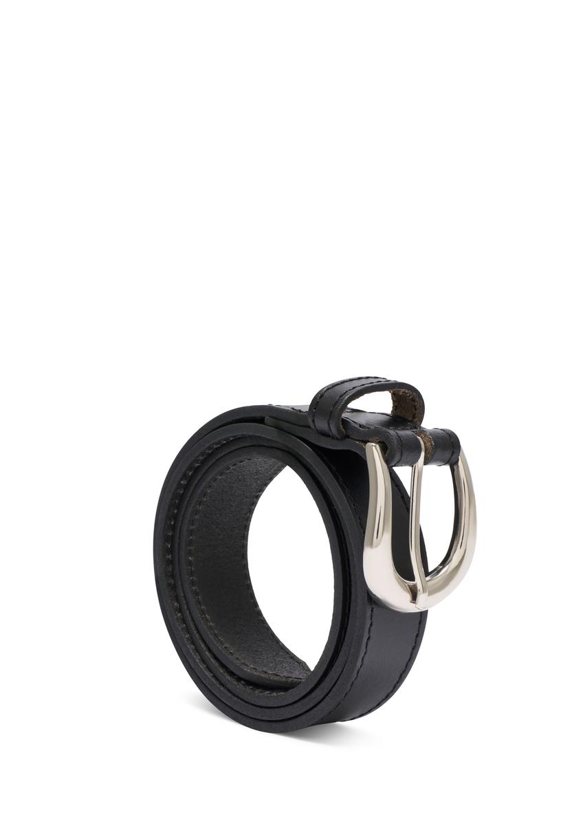 Czarny skórzany pasek damski PASDS-0303-99(W26)