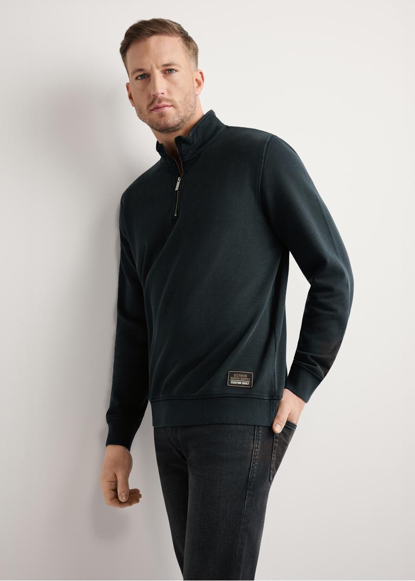 Czarna bawełniana bluza męska BLZMT-0077-99(W26)