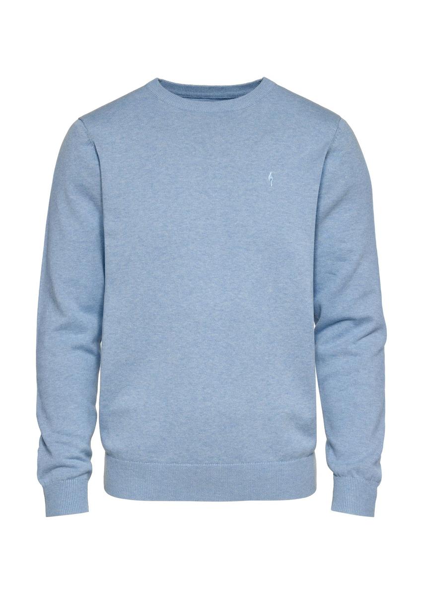 Blue men's sweater with a logo SWEMT-0114-63(Z24)