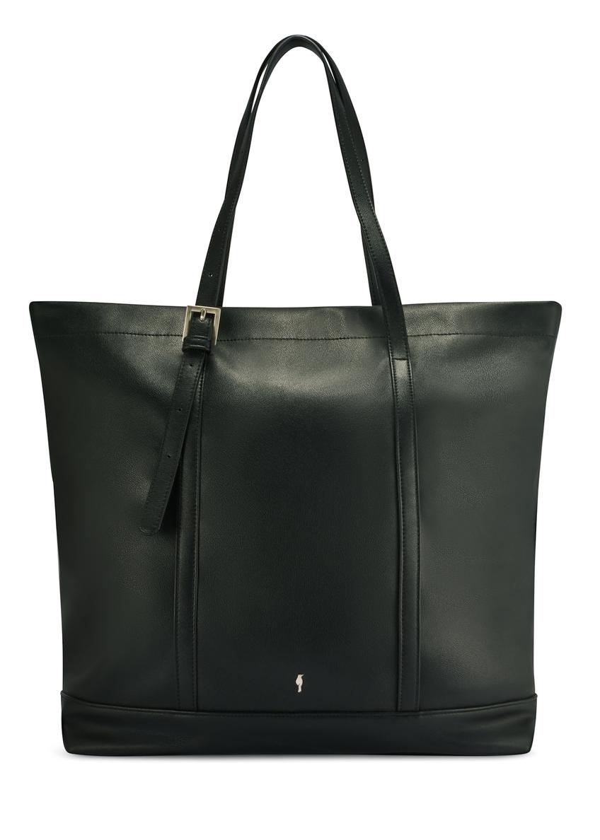 Duża czarna torebka damska shopper TOREC-1067-99(Z25)