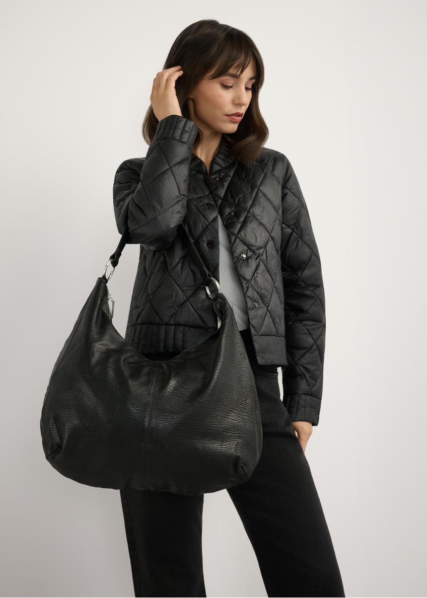 Czarna skórzana torebka damska TORES-1242-99(W26)