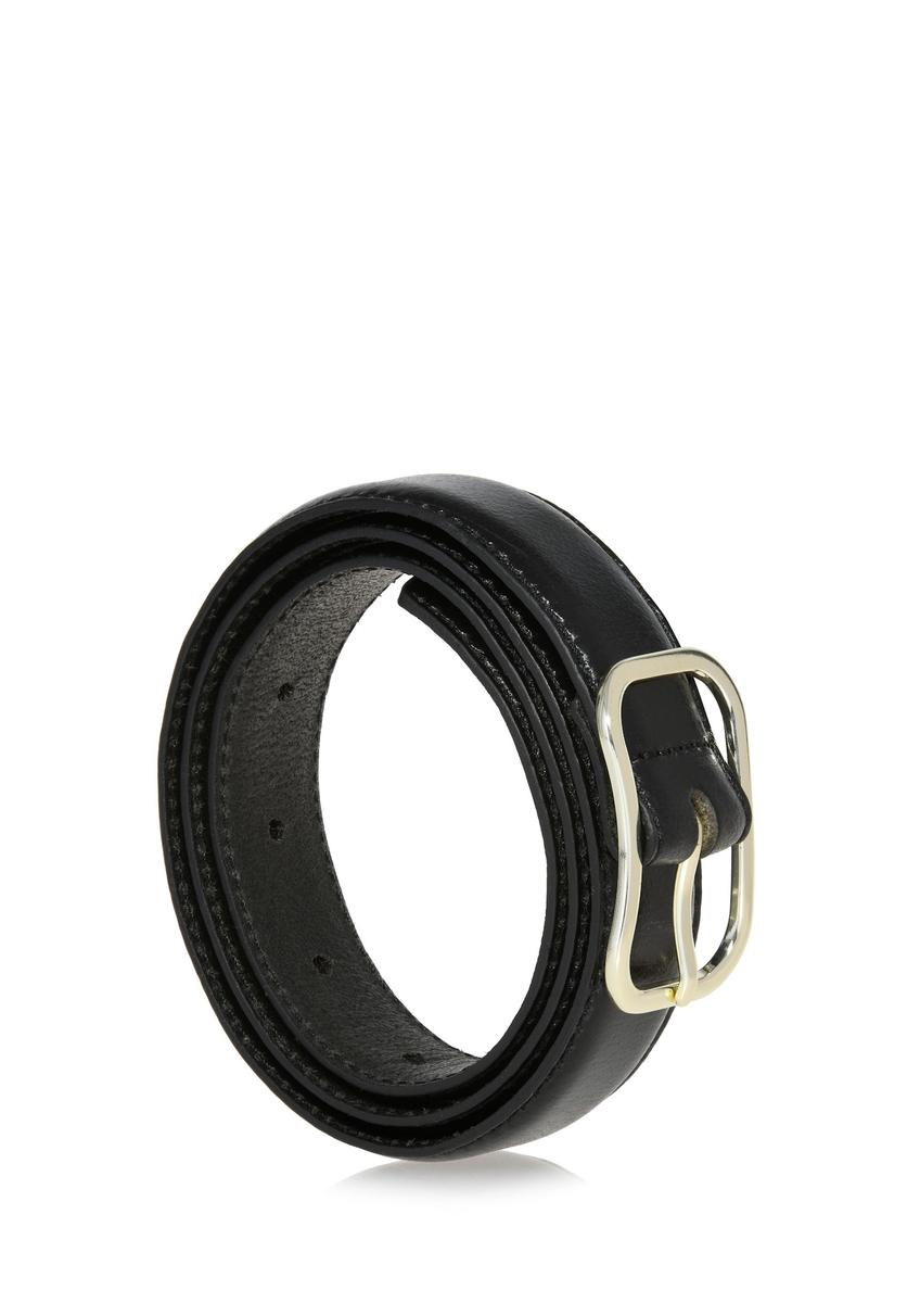 Black leather women's belt PASDS-0317-99(Z24)