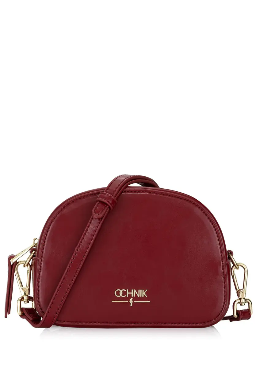 Small red handbag made of shiny imitation leather TOREC-0730B-49(Z24)-07