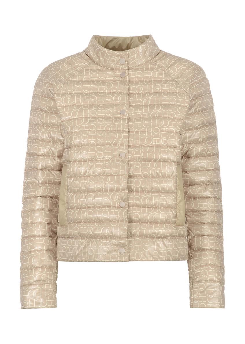 Pikowana kurtka damska z monogramem KURDT-0434-95(W23)-04