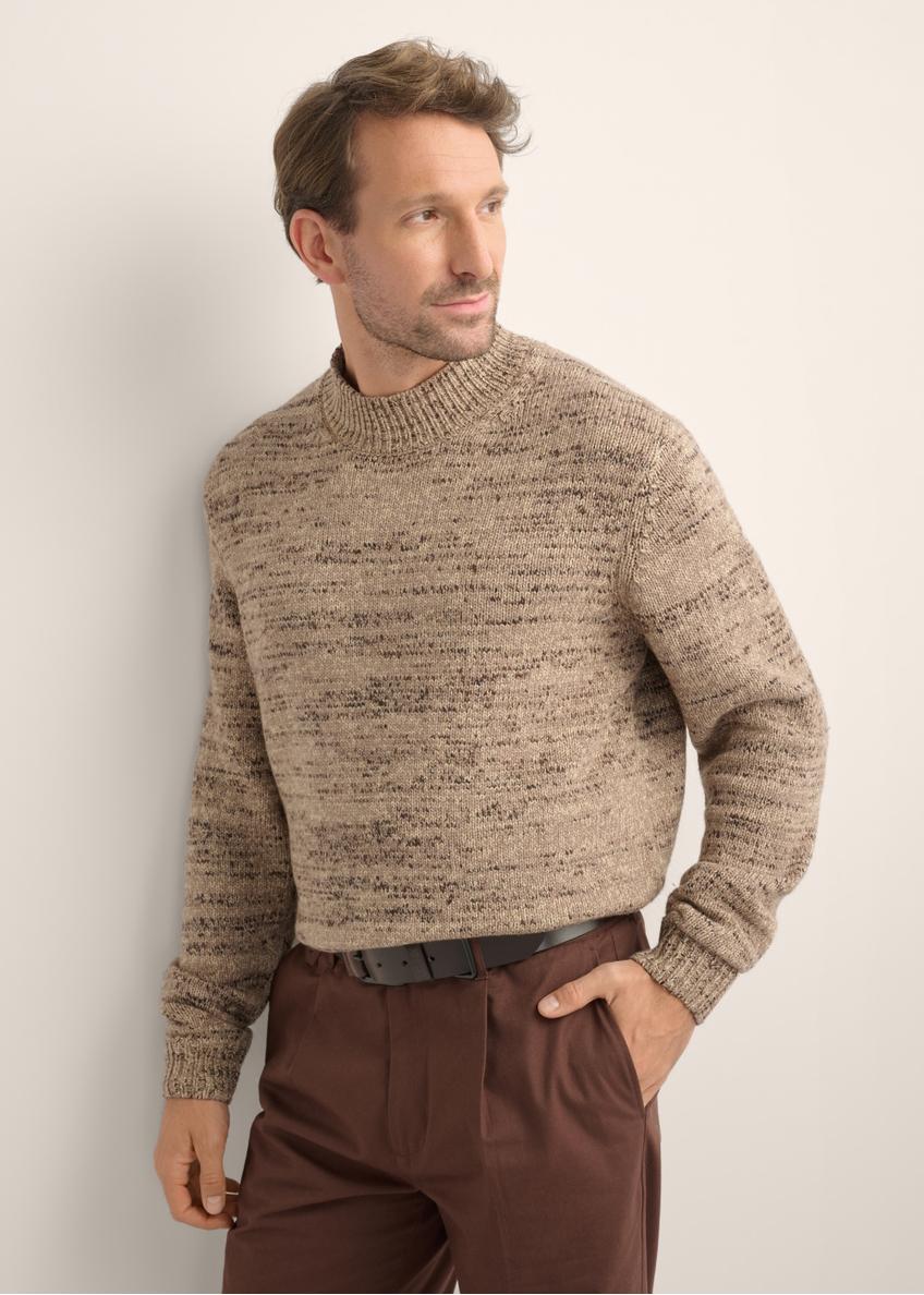Brązowy sweter męski SWEMT-0194-1K(Z26)