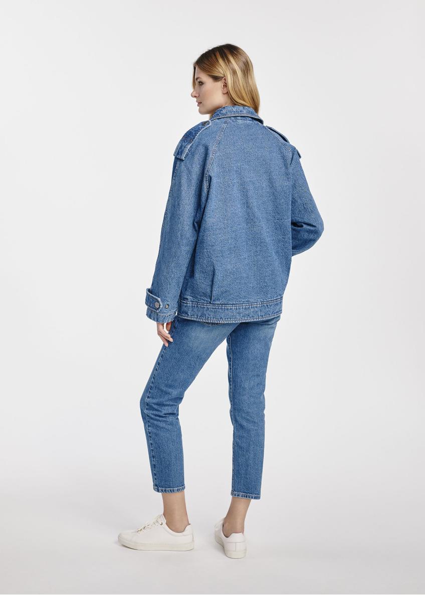 Jeansowa kurtka damska oversize KURDT-0568-69(W25)