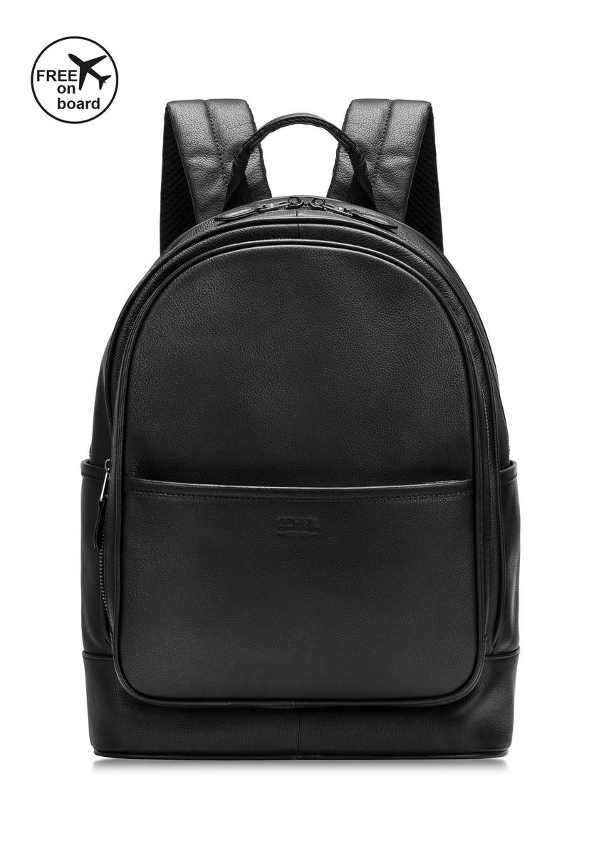 Czarny skórzany plecak męski PLCMS-0017R-99(W25)