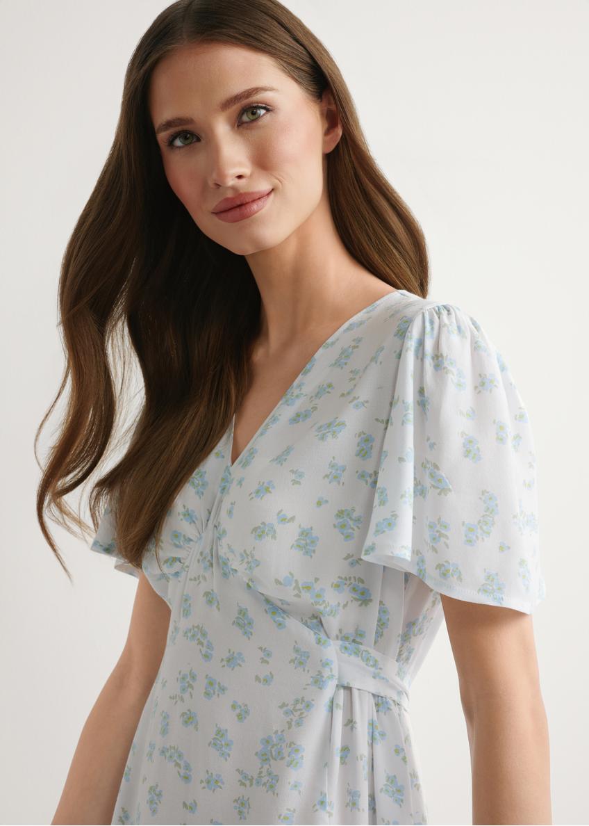 Krótka sukienka damska w kwiaty SUKDT-0276-7P(W26)