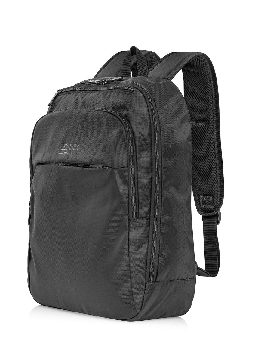 Black men's backpack with laptop pocket TORMN-0264B-99(Z24)