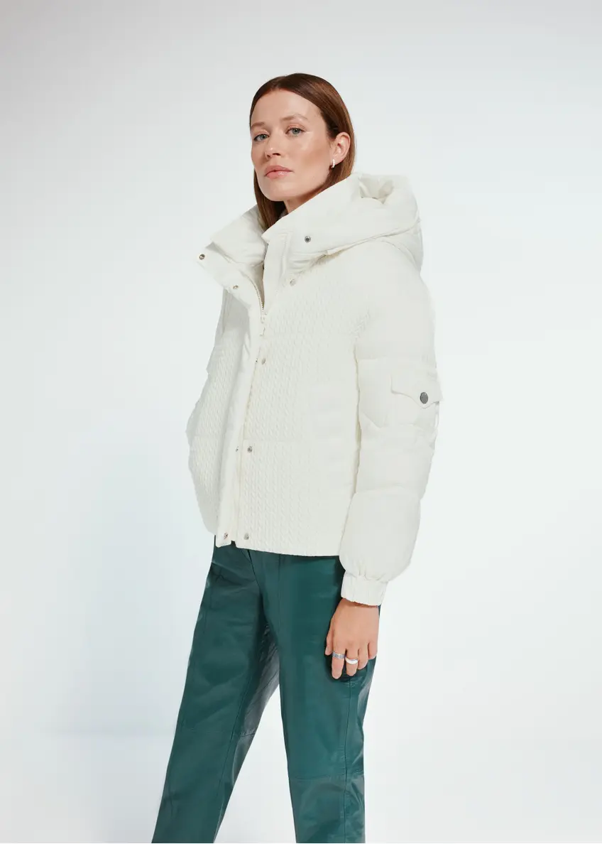 White women's winter jacket KURDT-0545-11(Z24)