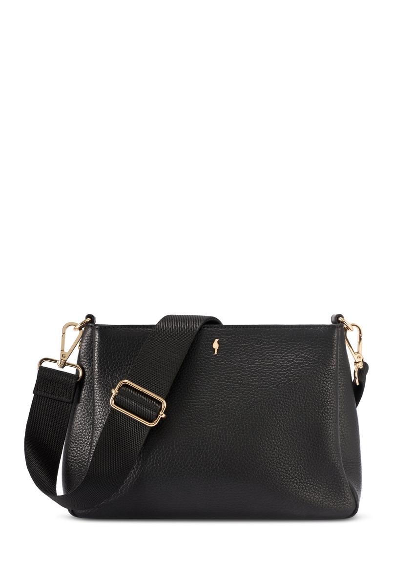 Czarna skórzana listonoszka damska TORES-1214-9I(W26)