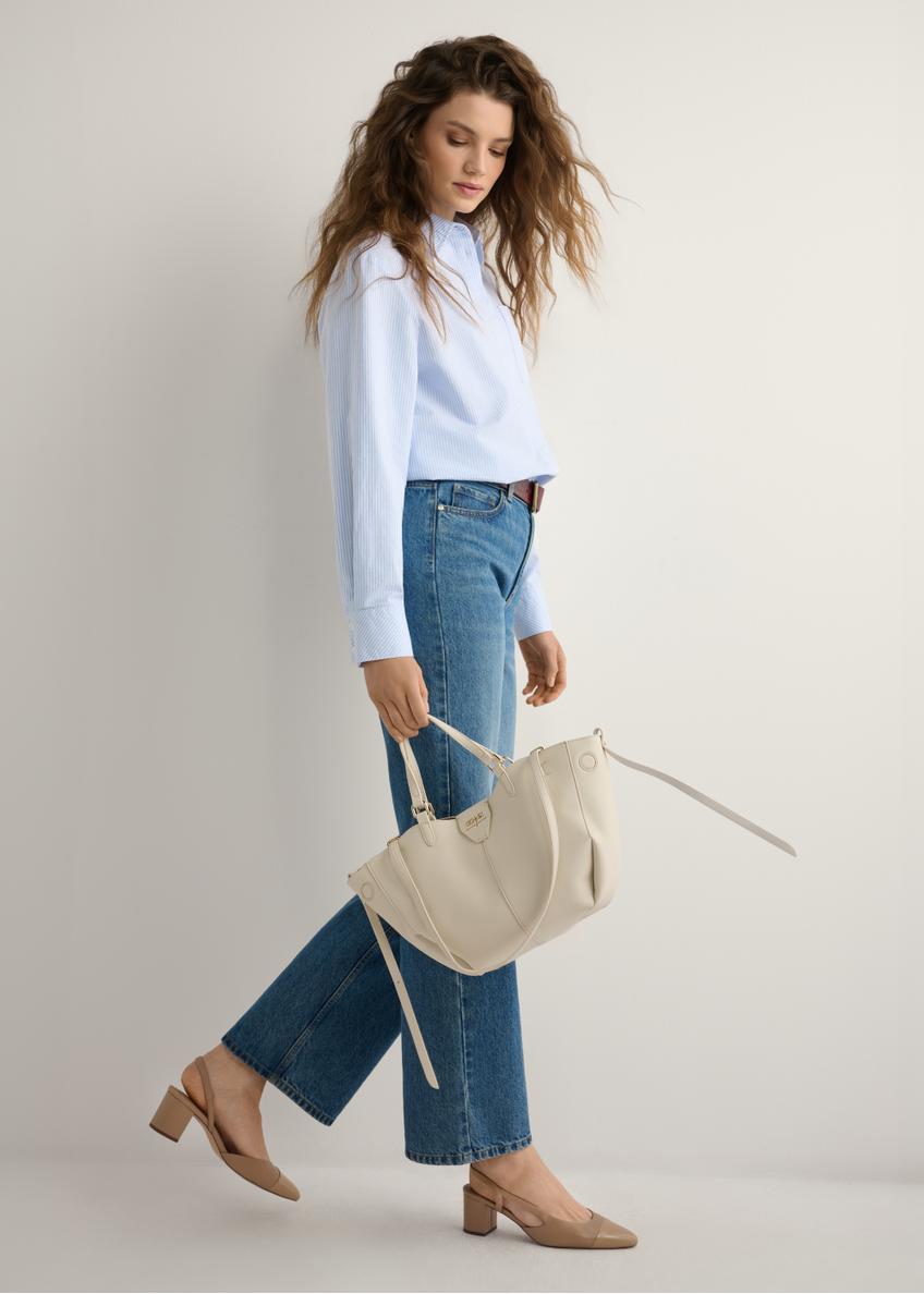 Biała torebka damska na ramię TOREC-1231-0B(W26)