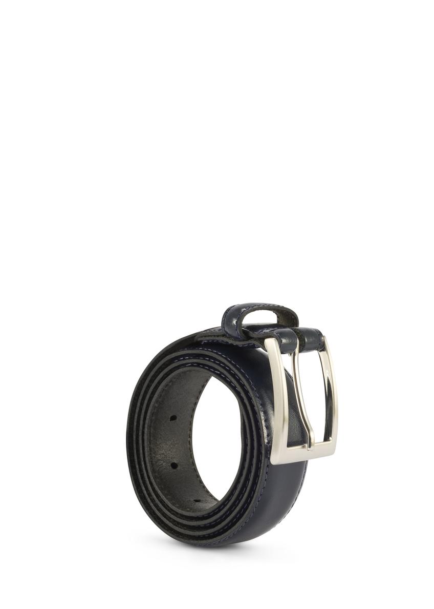 Granatowy skórzany pasek męski PASMS-0244-69(Z25)