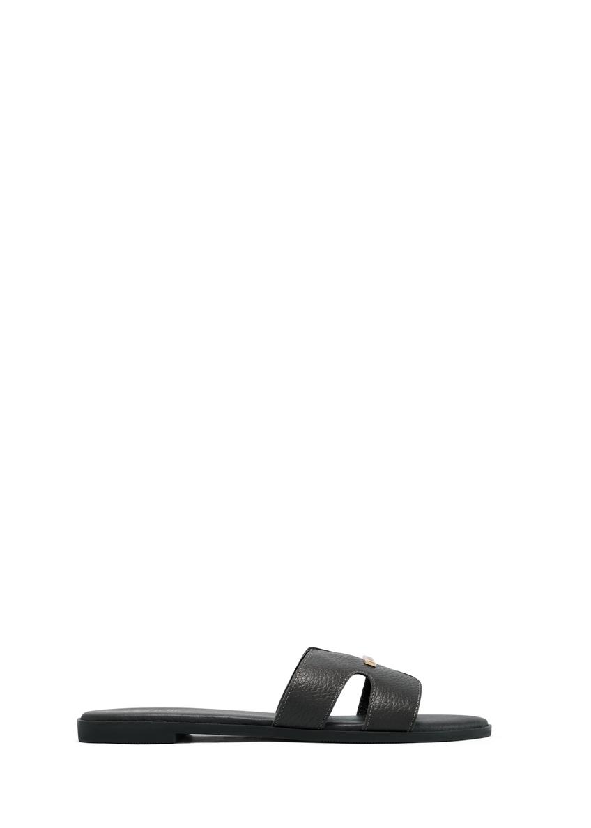 Czarne klapki damskie BUTYD-0725D-9I(W26)