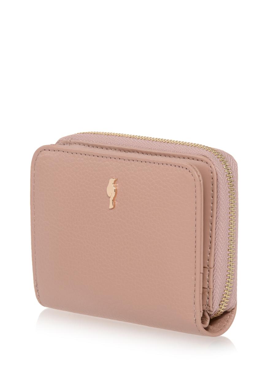 Mały różowy skórzany portfel damski PORES-0833-31(W23)