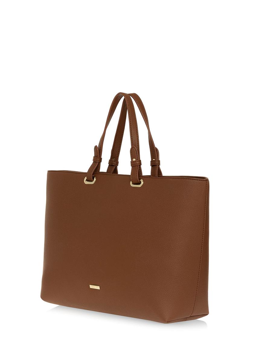 Brązowa torebka shopper damska TOREC-1020-89(W25)