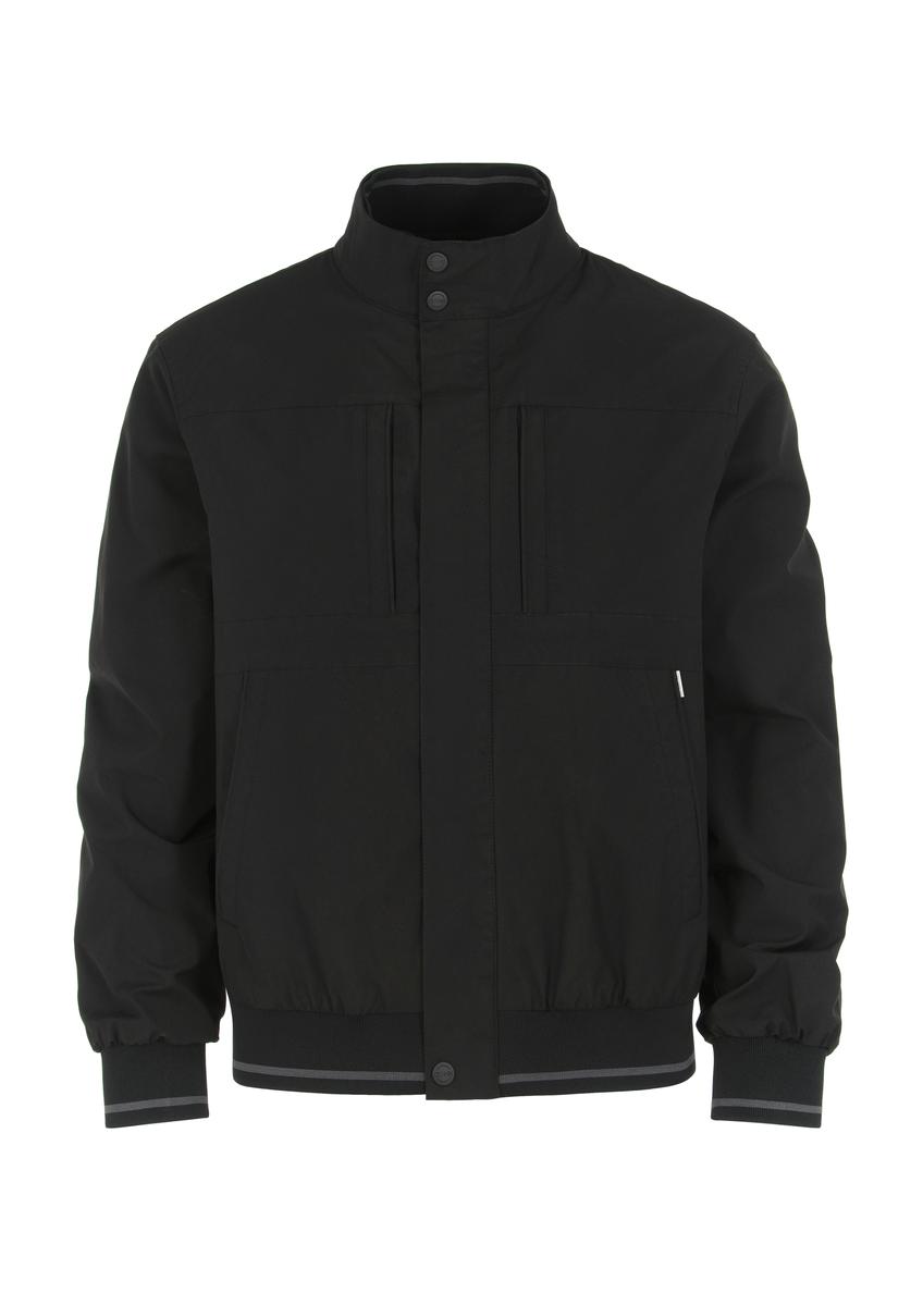 Czarna kurtka męska ze stójką KURMT-0295-99(W23)-04