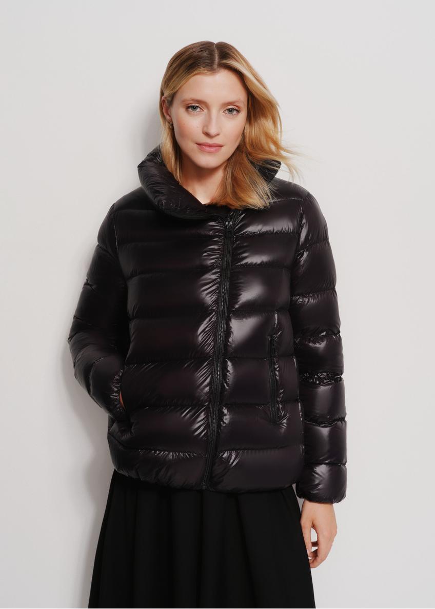 Black women's quilted winter jacket KURDT-0305-99(Z24) pic. 1