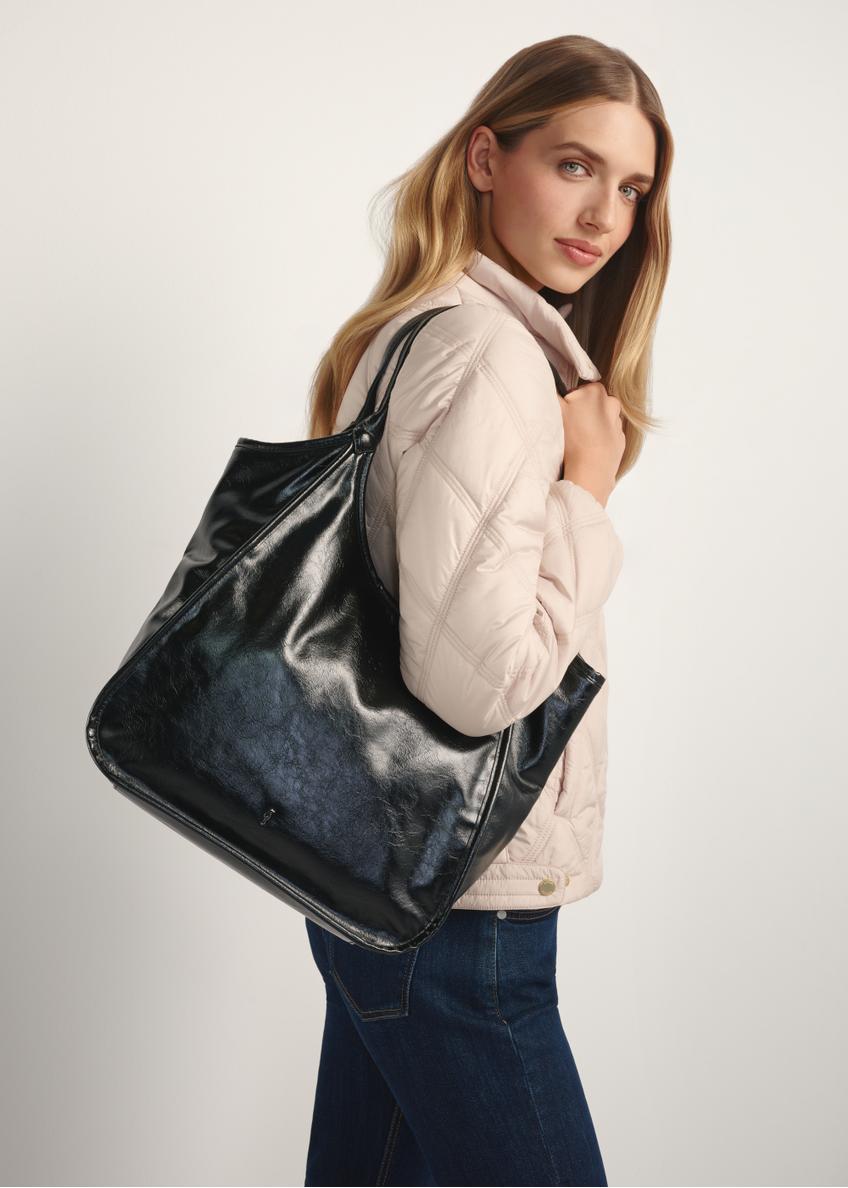 Czarna torebka damska shopper TOREC-1122-9F(W26)