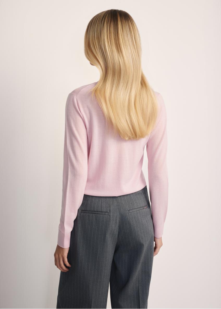Jasnoróżowy sweter damski SWEDT-0250-34(Z25)