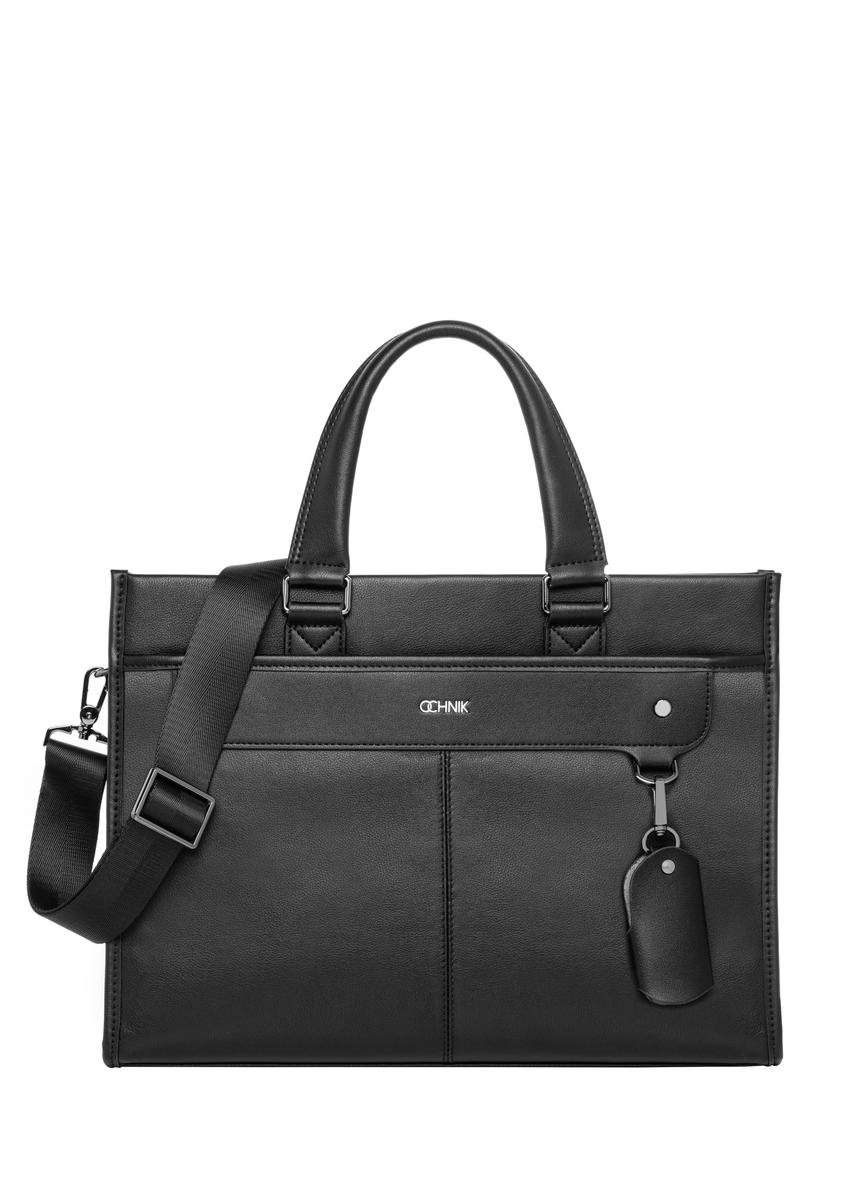 Elegancka czarna skórzana teczka TORMS-0534-99(Z26)
