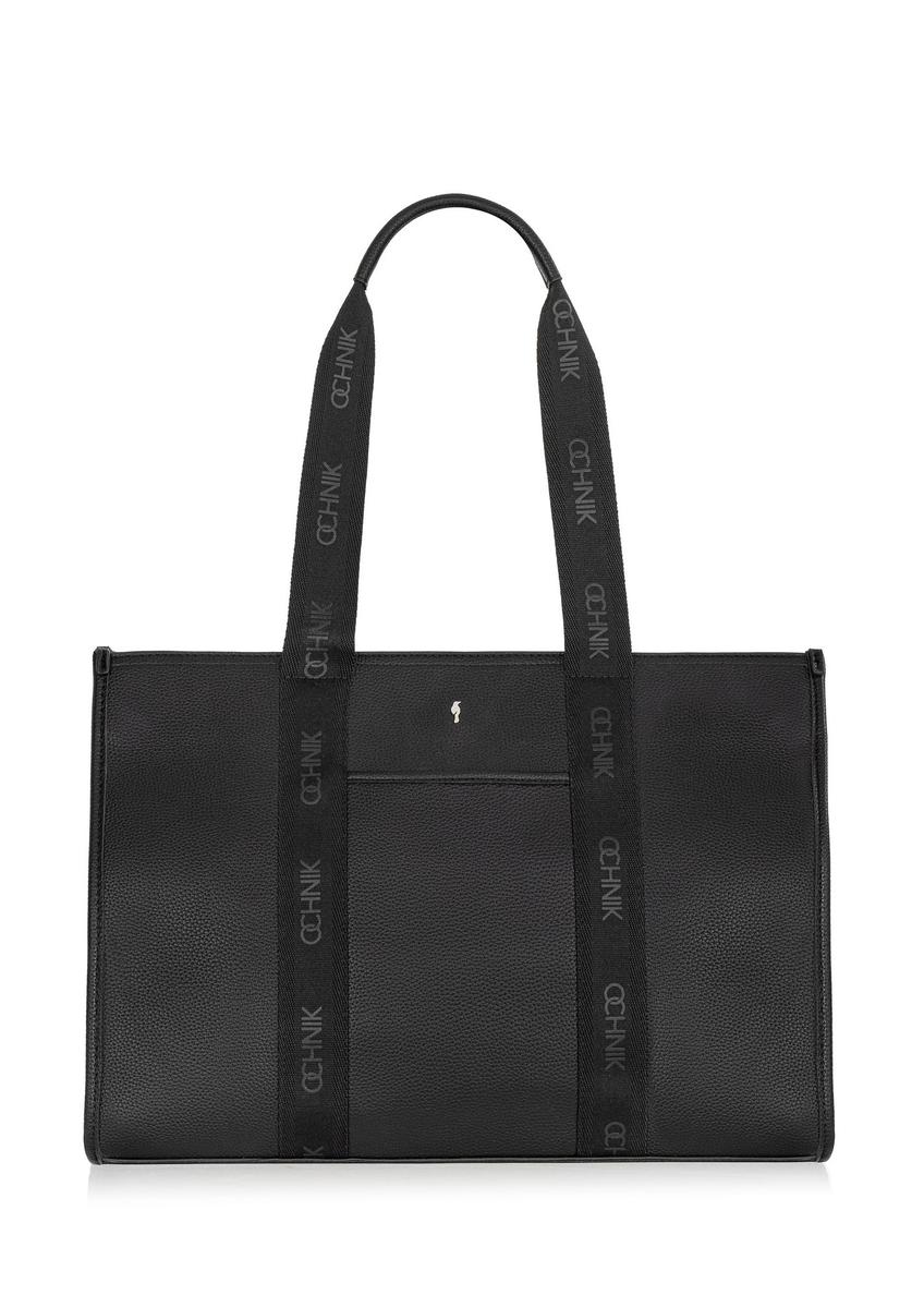 Black large shopper bag TOREC-0977-99(Z24)