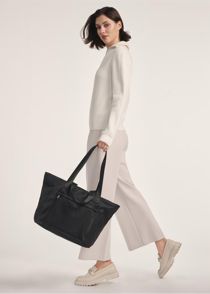 Czarna duża torebka shopper TOREN-0325-99(Z25)