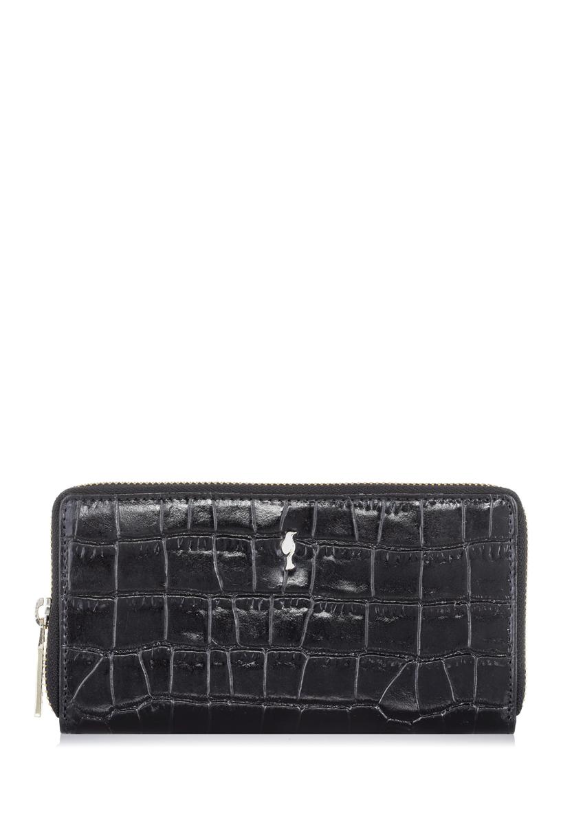Skórzany portfel damski croco PORES-0844-99(W23)