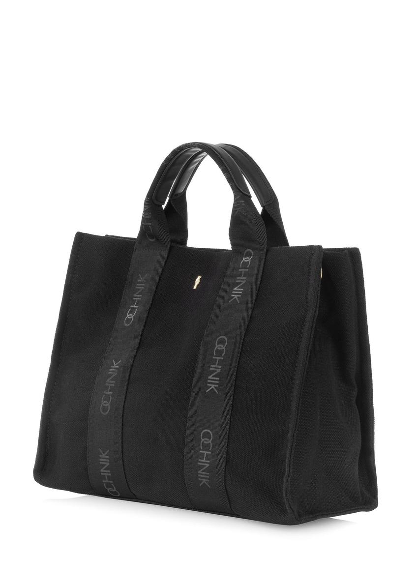 Czarna damska torebka typu tote bag TOREN-0288A-99(W25)