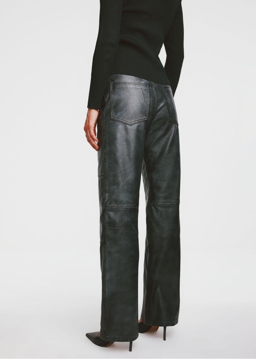 Black women's leather pants SPODS-0040-5512(Z24)