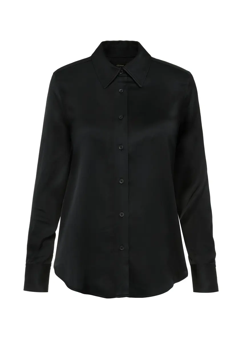 Airy black women's shirt KOSDT-0159-99(Z24)