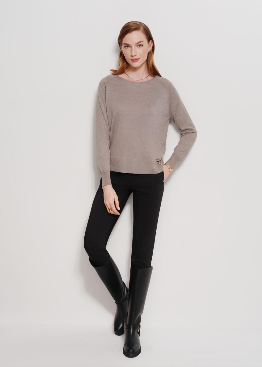 Light gray women's sweater SWEDT-0226-91(Z24)-01