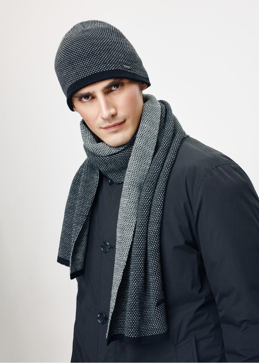 Black classic men's winter hat CZAMT-0078-98(Z24)